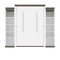 Bestar Orion 104W Queen Murphy Bed with 2 Narrow Shelving Units (105W), White & Walnut Grey 116884-000017 - alternate 6